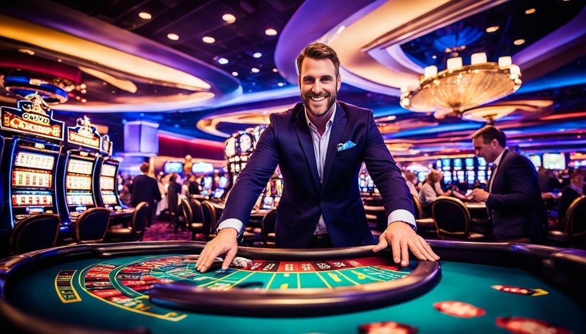 mmk77com မိုဘိုင်းအက်ပ် Android iOS ဖုန်းဖြင့် Casino ကစားနေသောမြင်ကွင်း